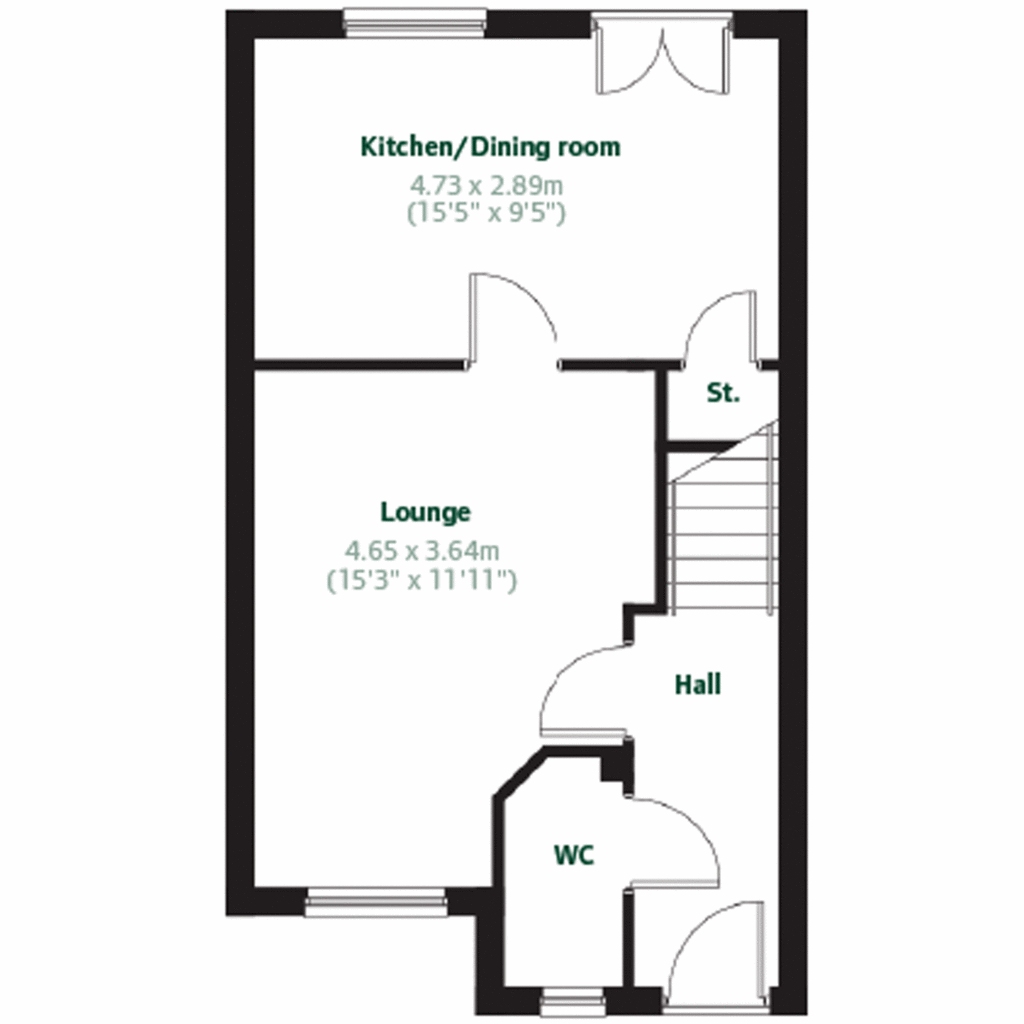 3 bedroom semi-detached house for sale - floorplan