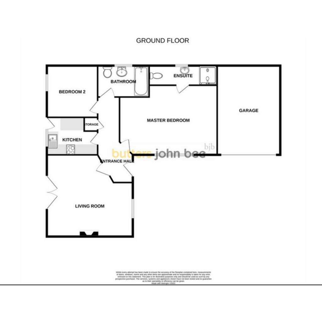 2 bedroom detached bungalow for sale - floorplan