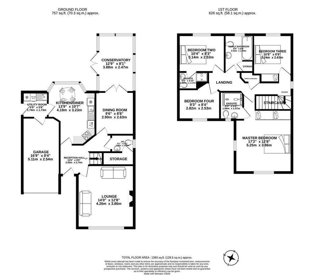 4 bedroom detached house for sale - floorplan