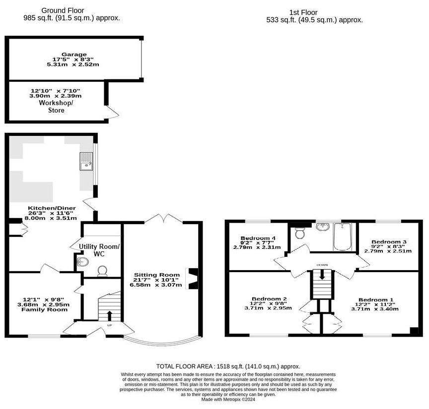 4 bedroom house for sale - floorplan