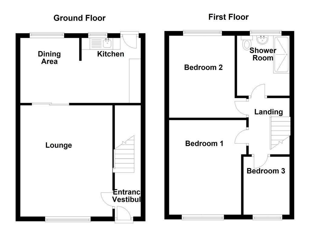 3 bedroom terraced house for sale - floorplan