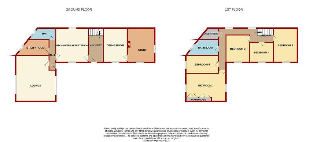 5 bedroom cottage for sale - floorplan