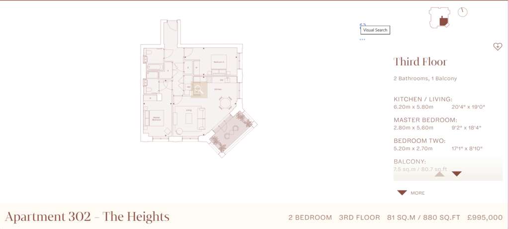 2 bedroom flat for sale - floorplan