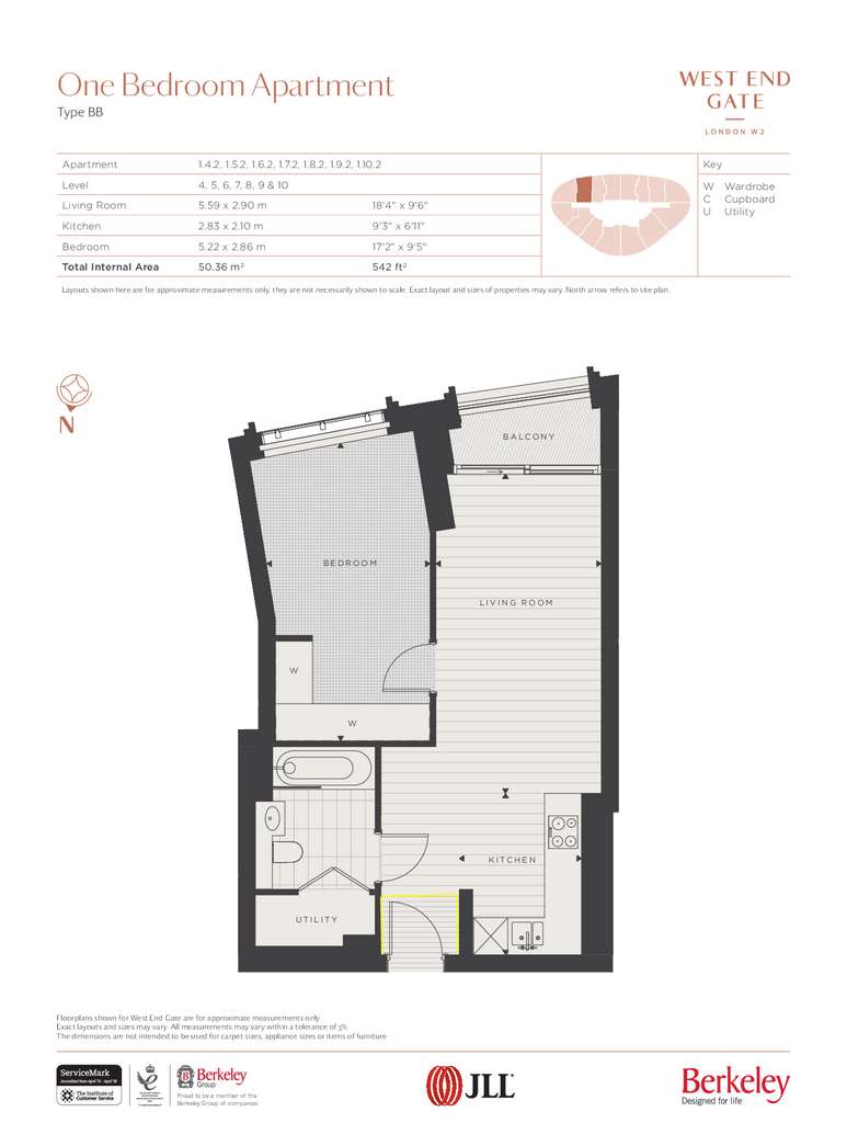 1 bedroom flat to rent - floorplan