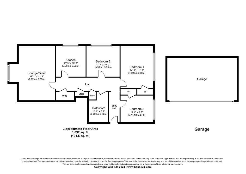 3 bedroom flat for sale - floorplan