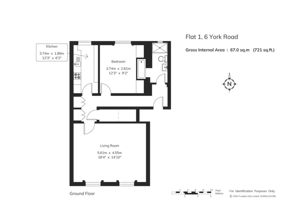 1 bedroom flat for sale - floorplan