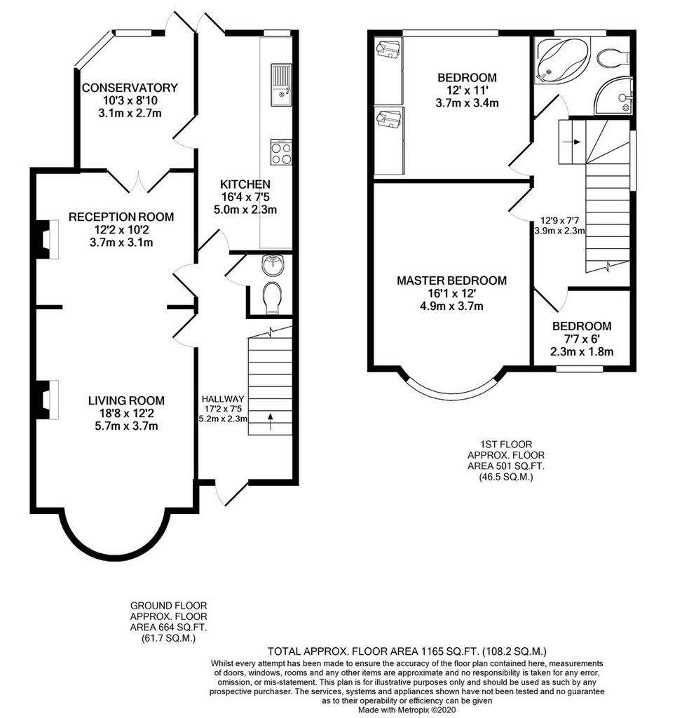 3 bedroom semi-detached house to rent - floorplan