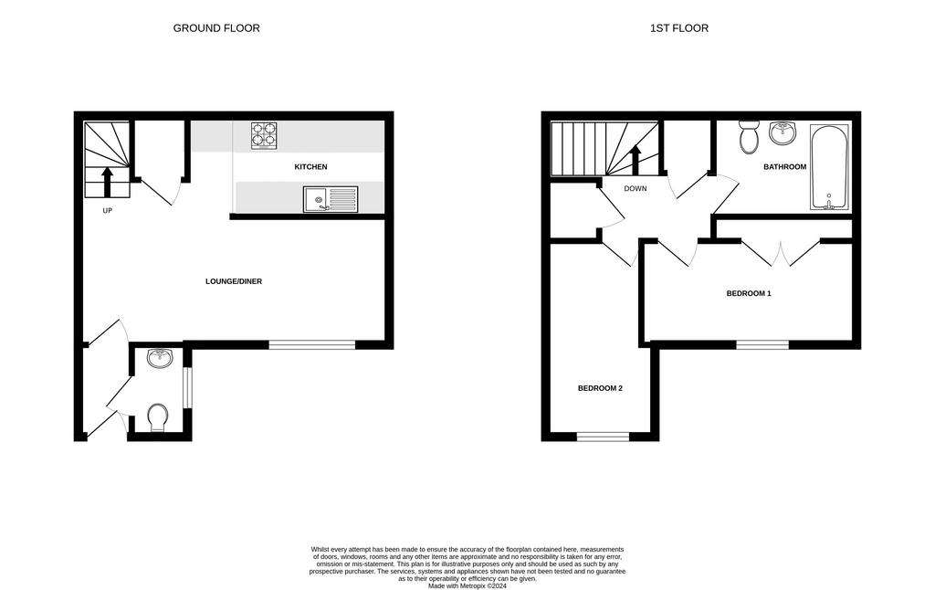 2 bedroom town house for sale - floorplan