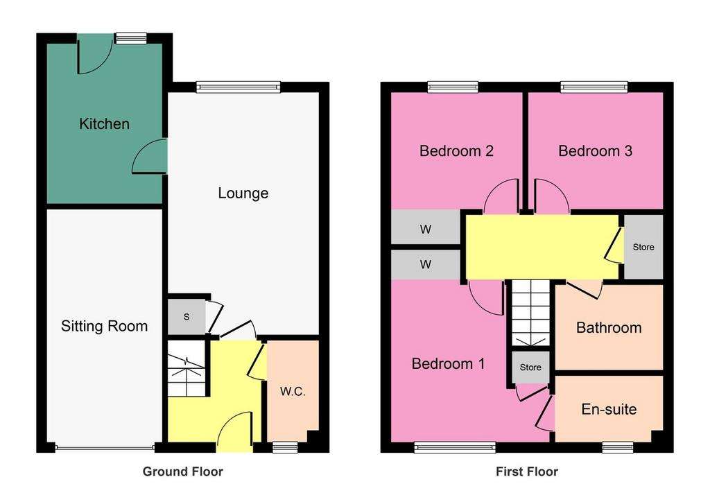 3 bedroom semi-detached house for sale - floorplan