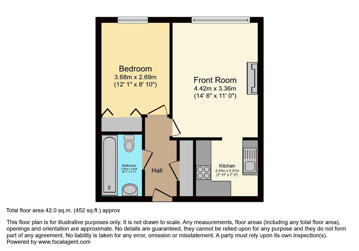 1 bedroom flat for sale - floorplan