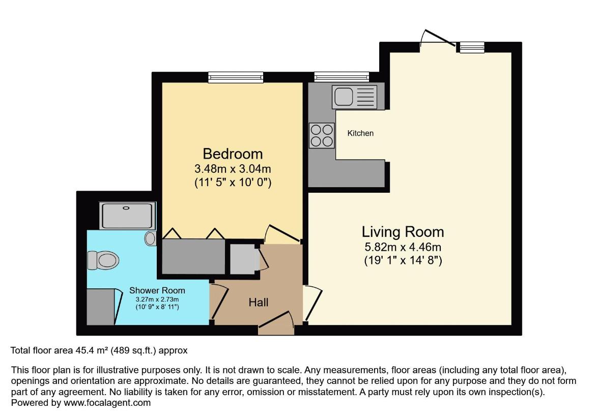 1 bedroom flat for sale - floorplan