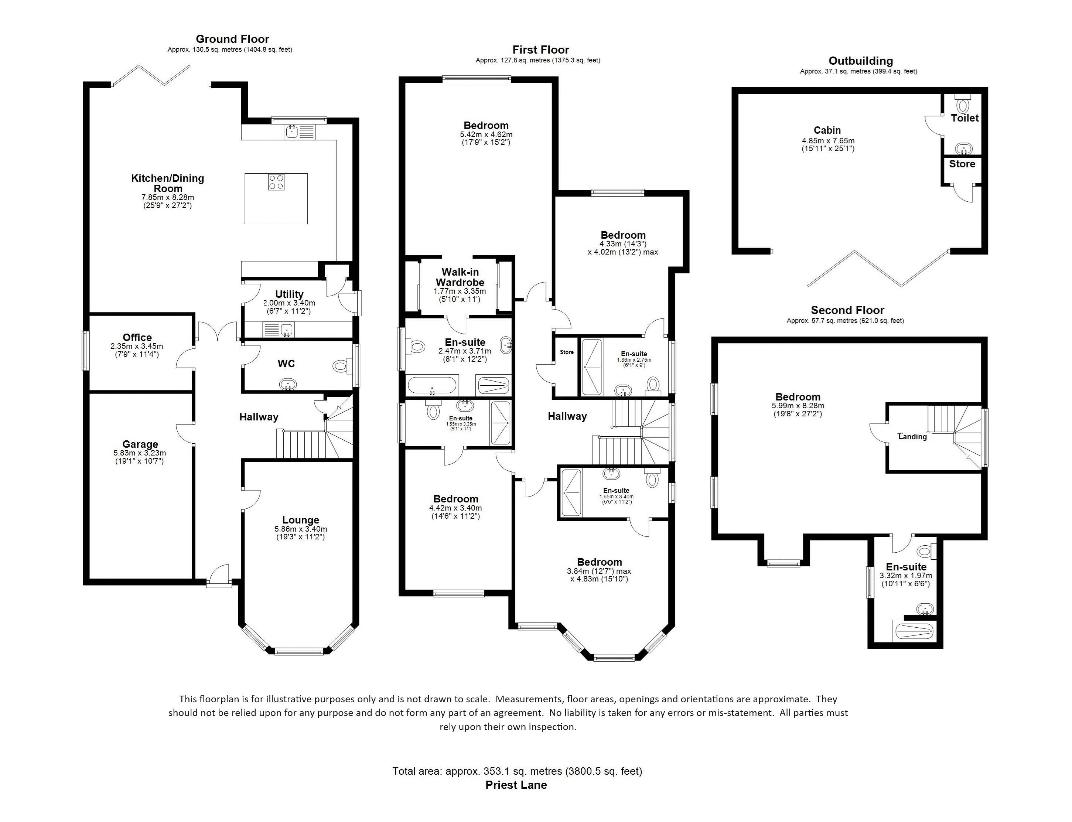 5 bedroom detached house for sale - floorplan