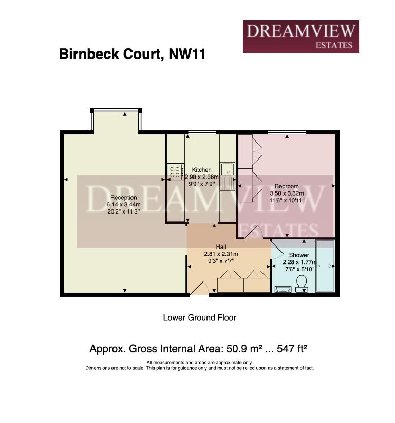 1 bedroom flat for sale - floorplan