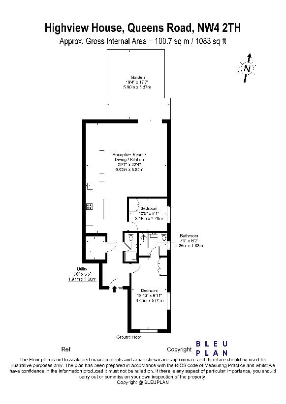 2 bedroom flat for sale - floorplan