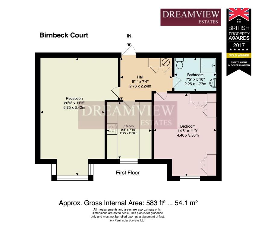 1 bedroom flat for sale - floorplan