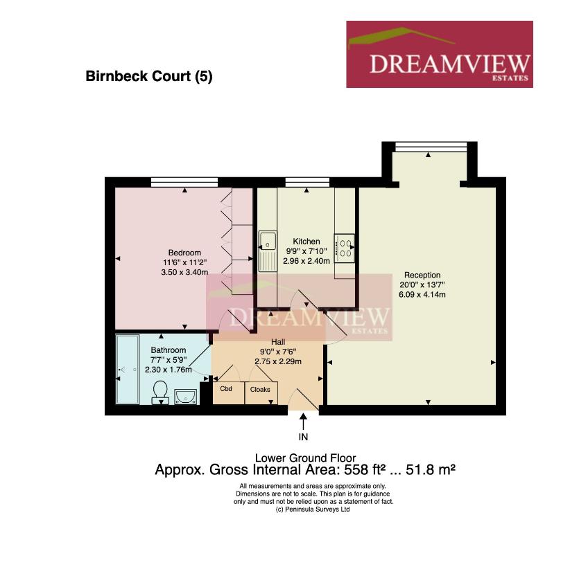 1 bedroom flat for sale - floorplan