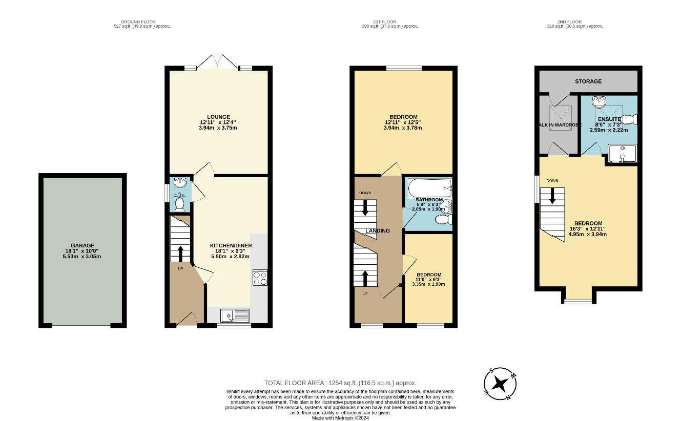 3 bedroom property for sale - floorplan