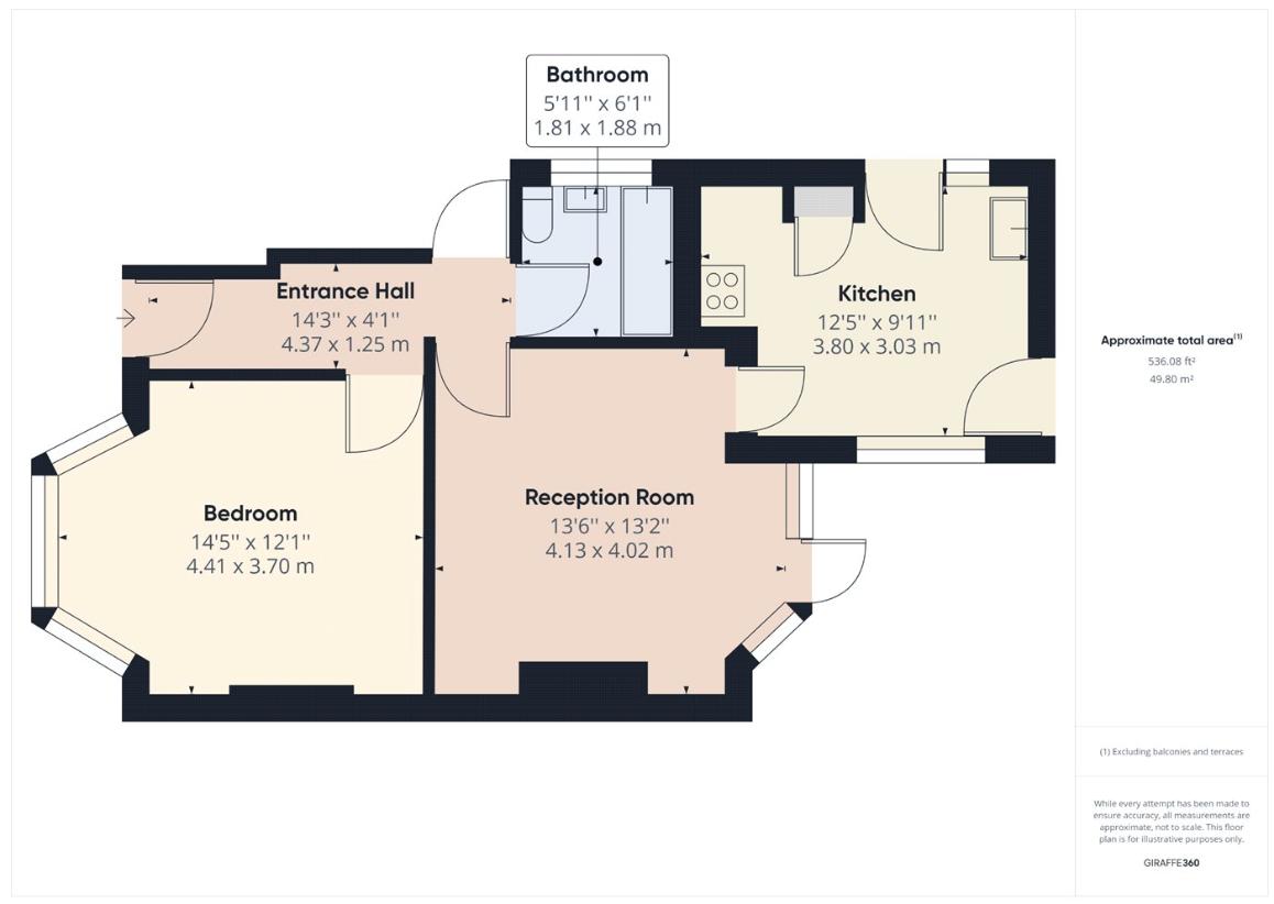 1 bedroom maisonette for sale - floorplan