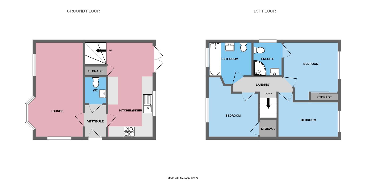 3 bedroom property for sale - floorplan