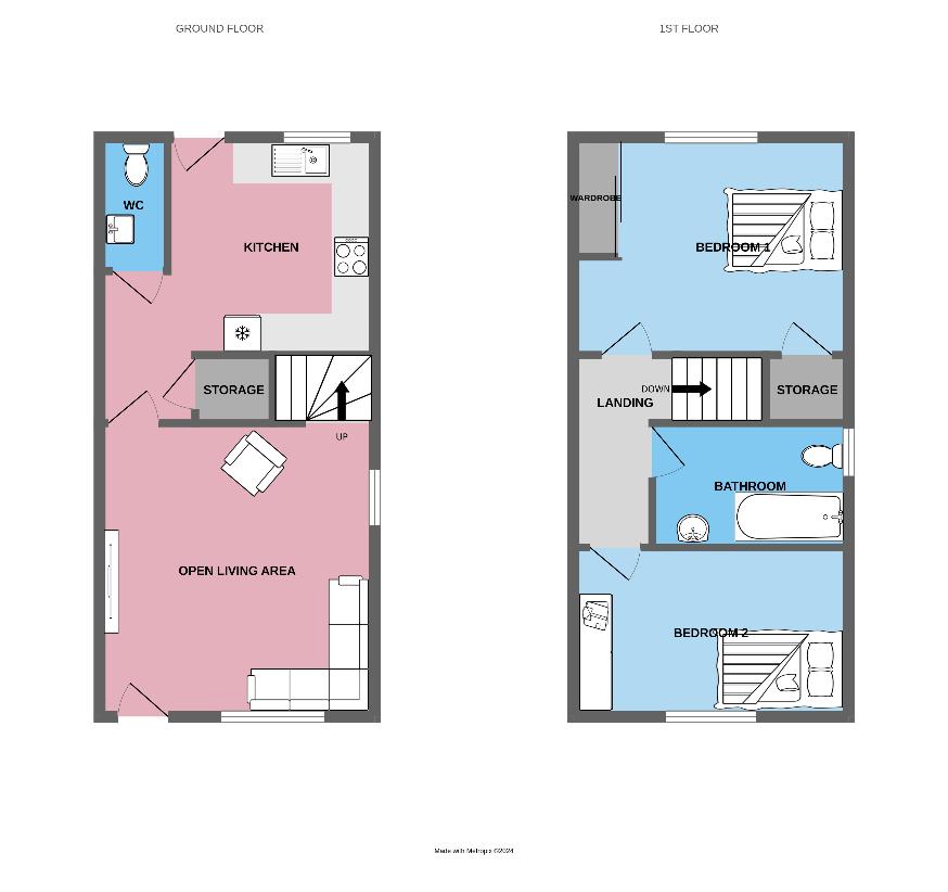 2 bedroom property for sale - floorplan