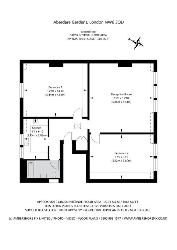 2 bedroom flat for sale - floorplan