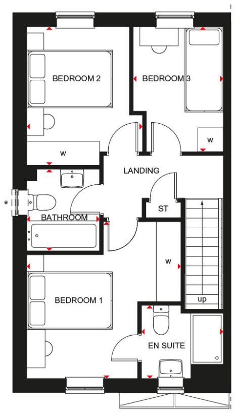 3 bedroom end of terrace house for sale - floorplan