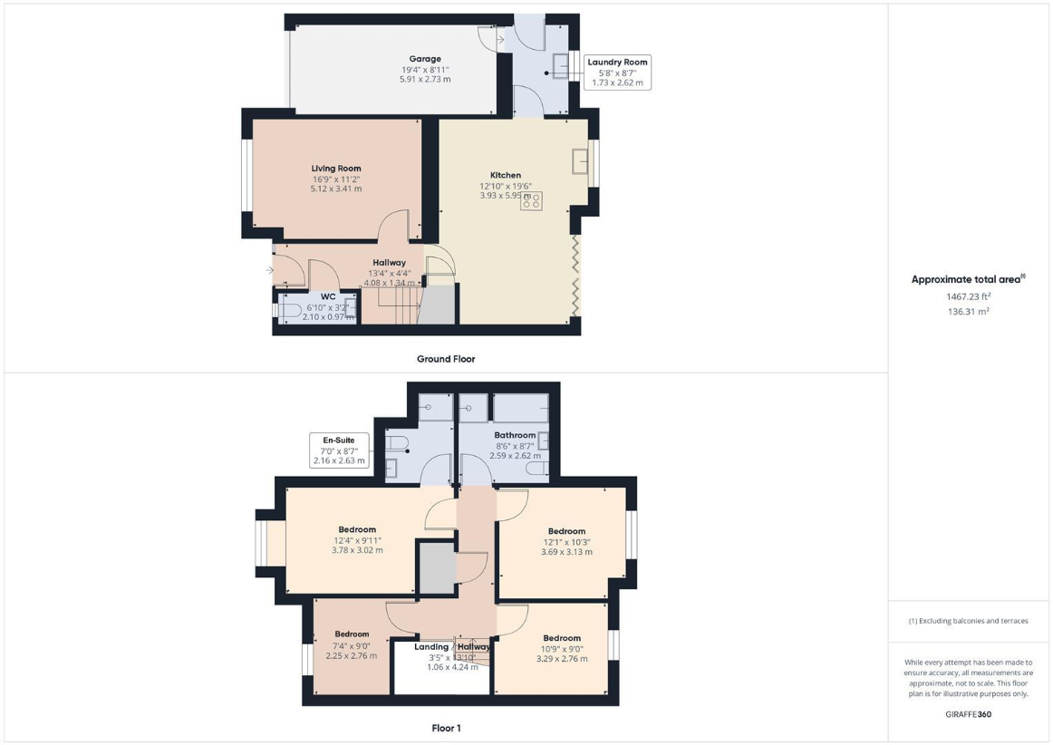 4 bedroom semi-detached house for sale - floorplan