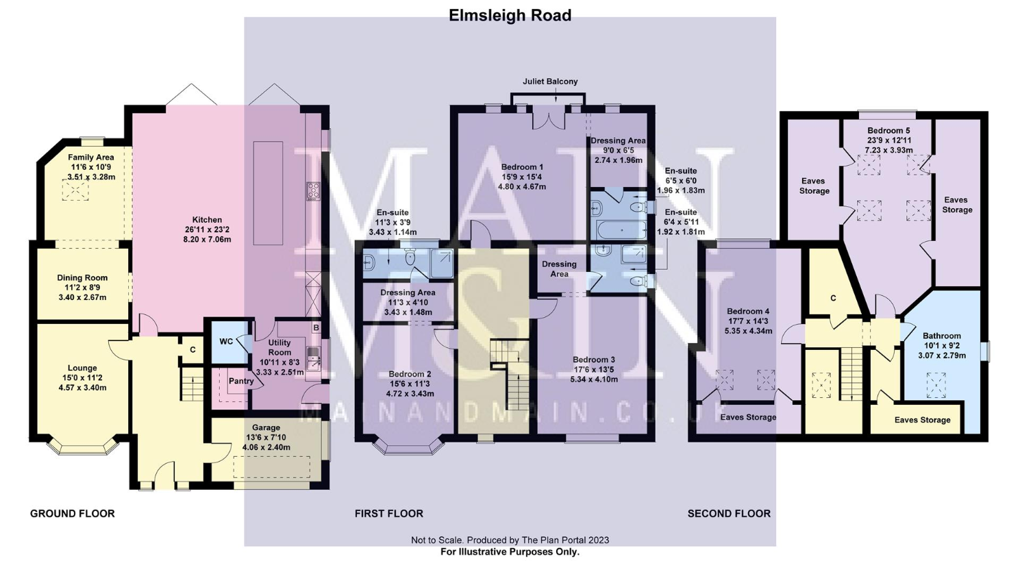 5 bedroom semi-detached house for sale - floorplan