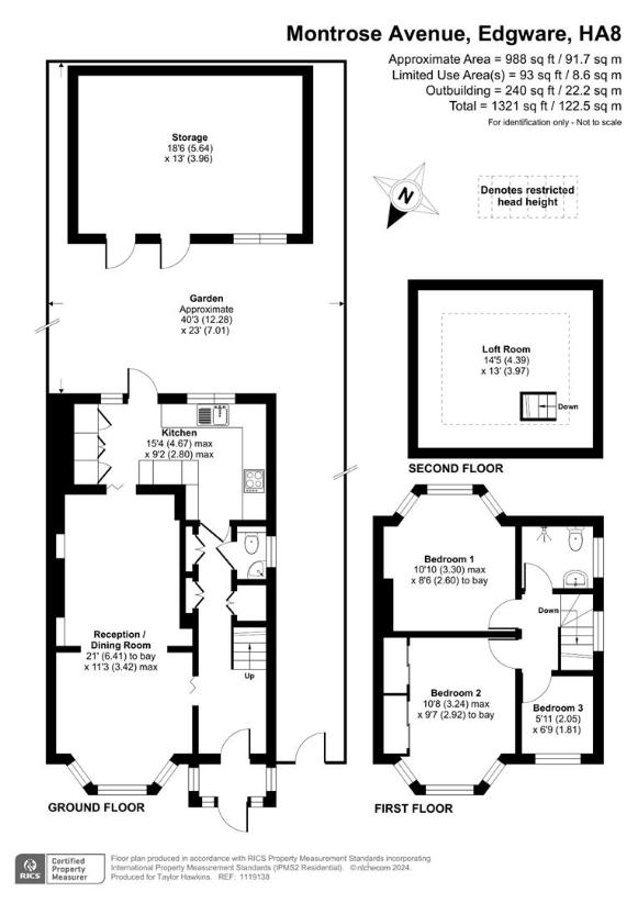 3 bedroom semi-detached house for sale - floorplan