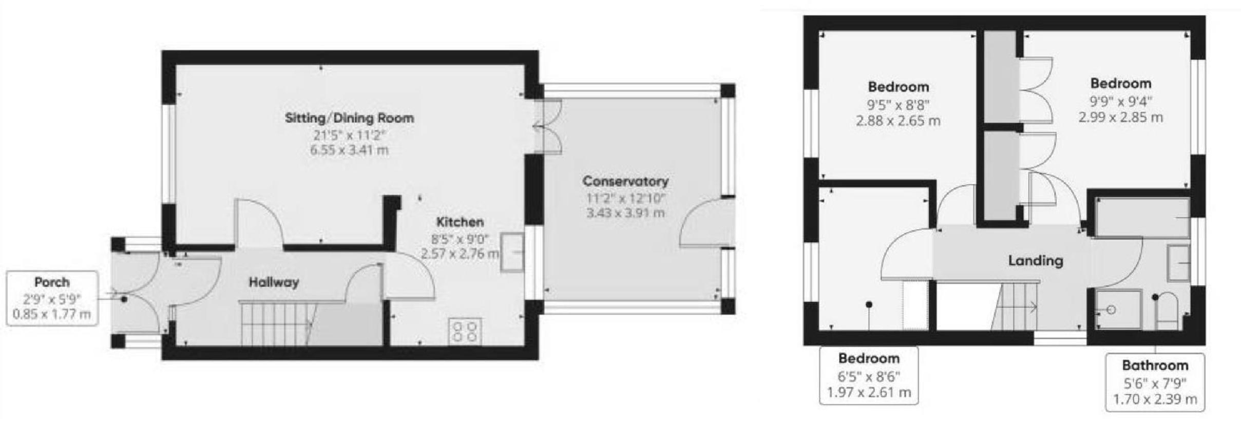 3 bedroom semi-detached house for sale - floorplan