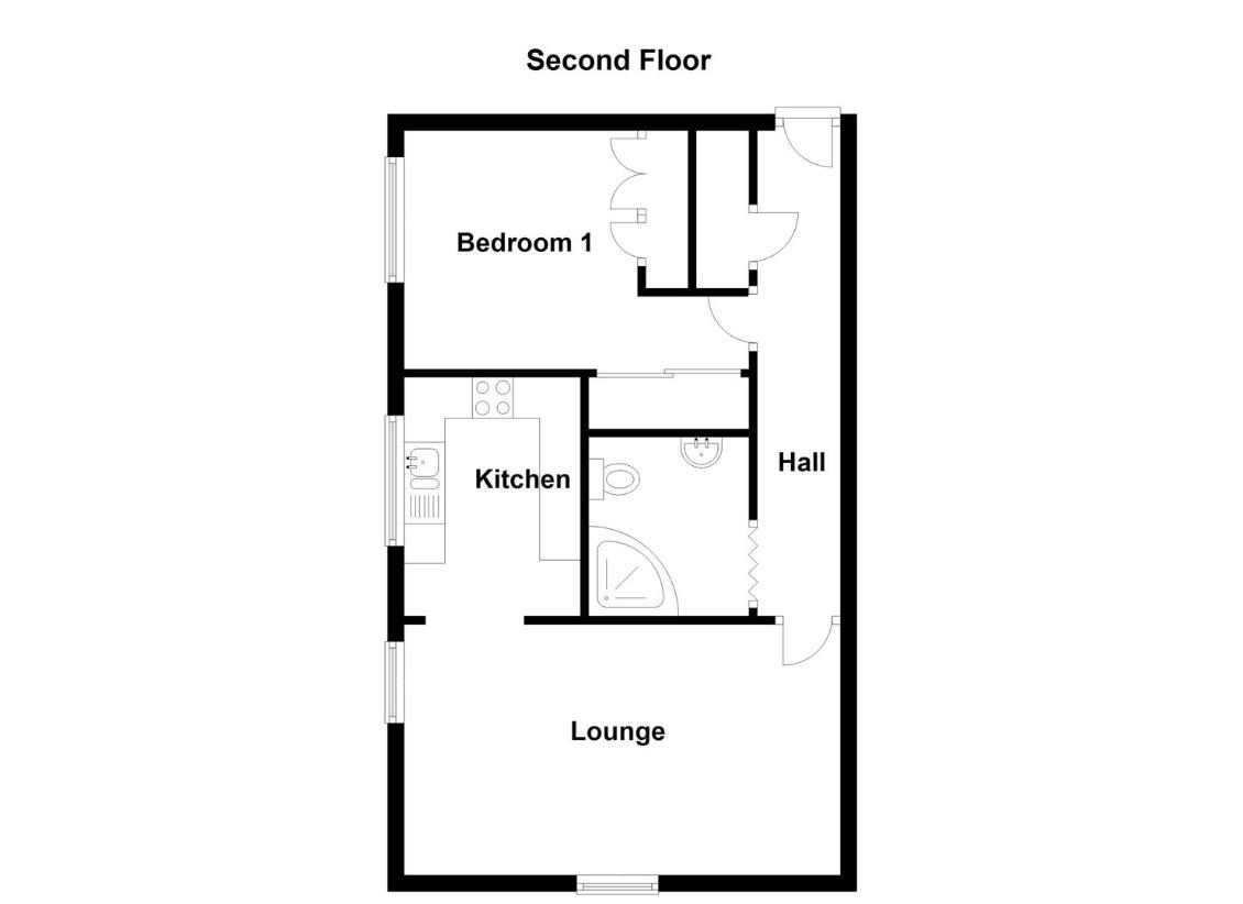 1 bedroom flat for sale - floorplan