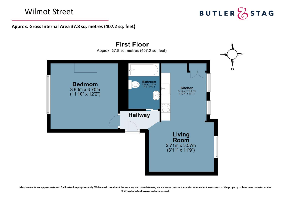 1 bedroom flat for sale - floorplan