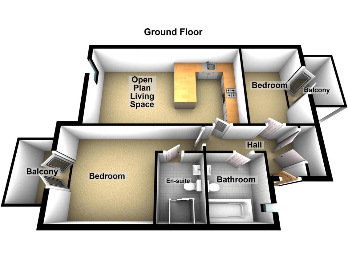 2 bedroom flat for sale - floorplan