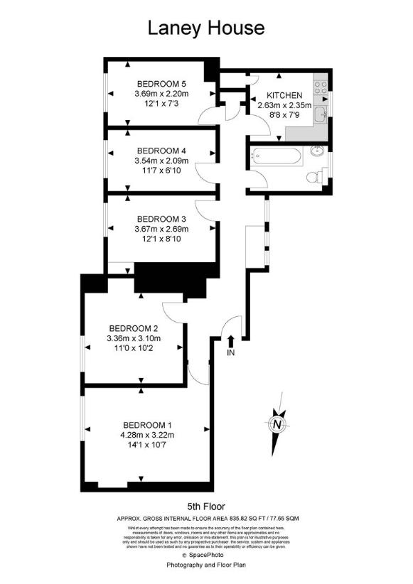 3 bedroom flat for sale - floorplan