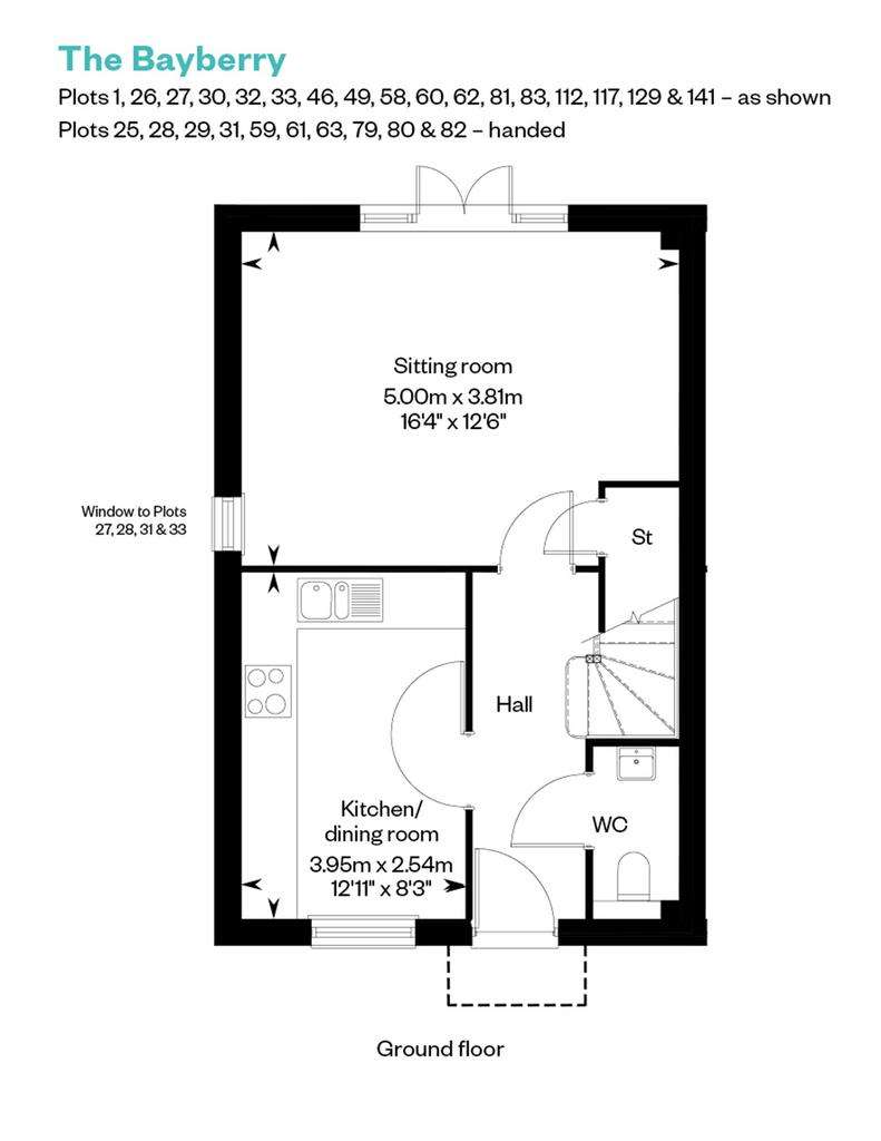 2 bedroom semi-detached house for sale - floorplan