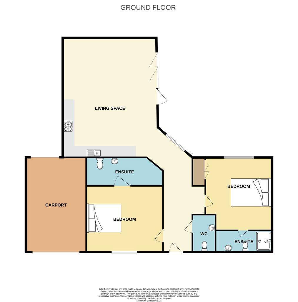 2 bedroom bungalow for sale - floorplan