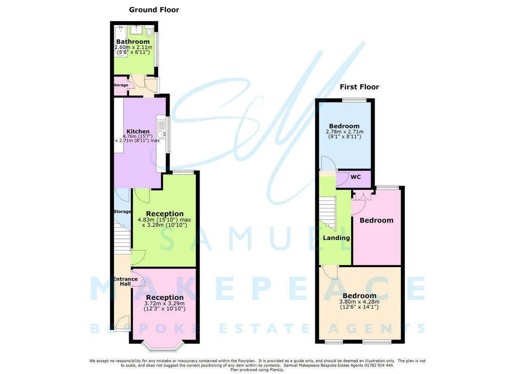 3 bedroom terraced house for sale - floorplan