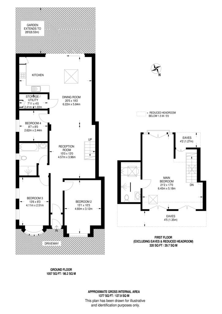 4 bedroom bungalow to rent - floorplan