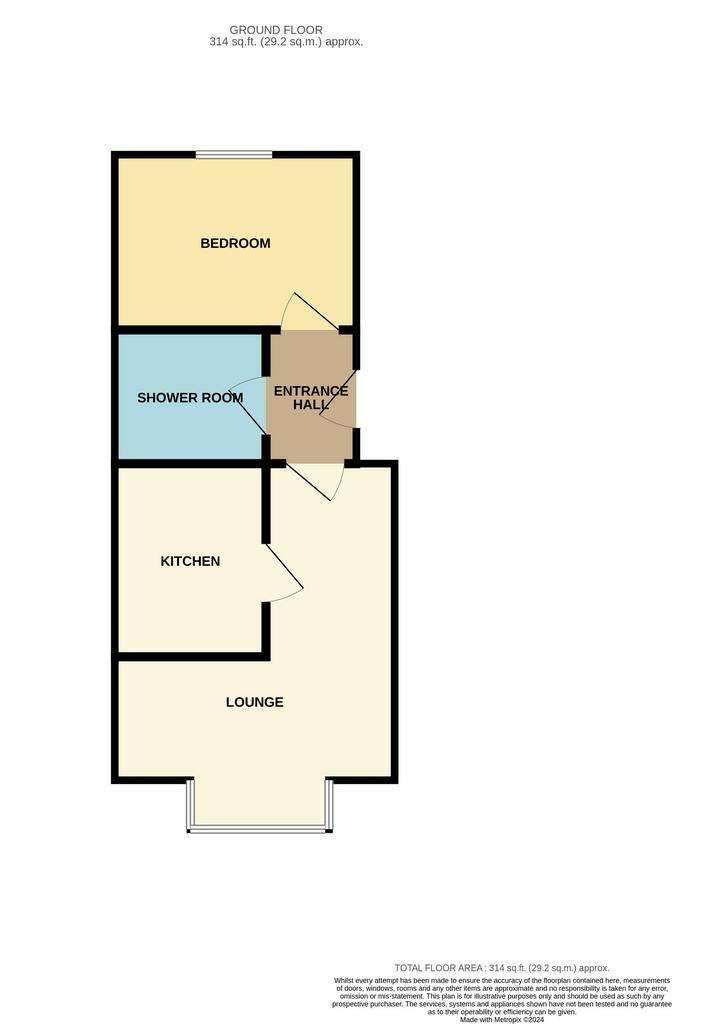 1 bedroom flat to rent - floorplan