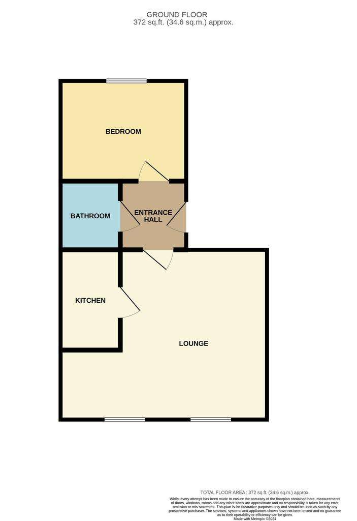 1 bedroom flat to rent - floorplan