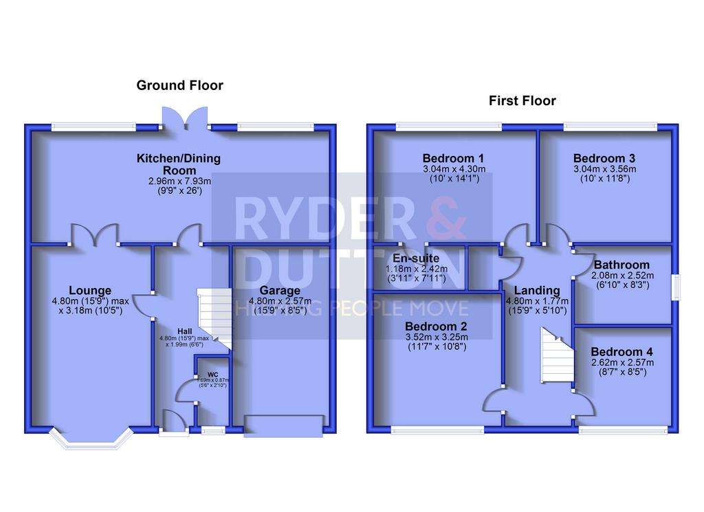 4 bedroom detached house for sale - floorplan