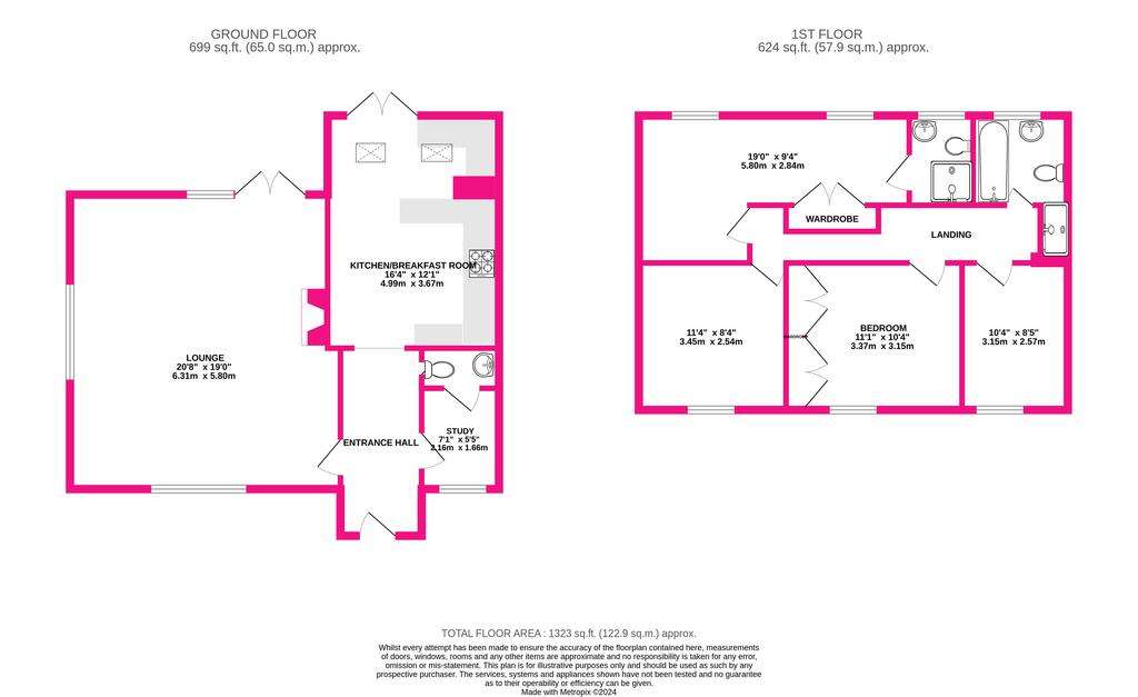 4 bedroom end of terrace house for sale - floorplan