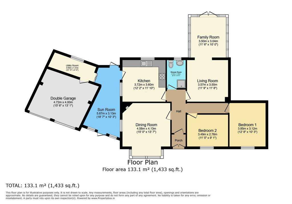 3 bedroom detached bungalow for sale - floorplan