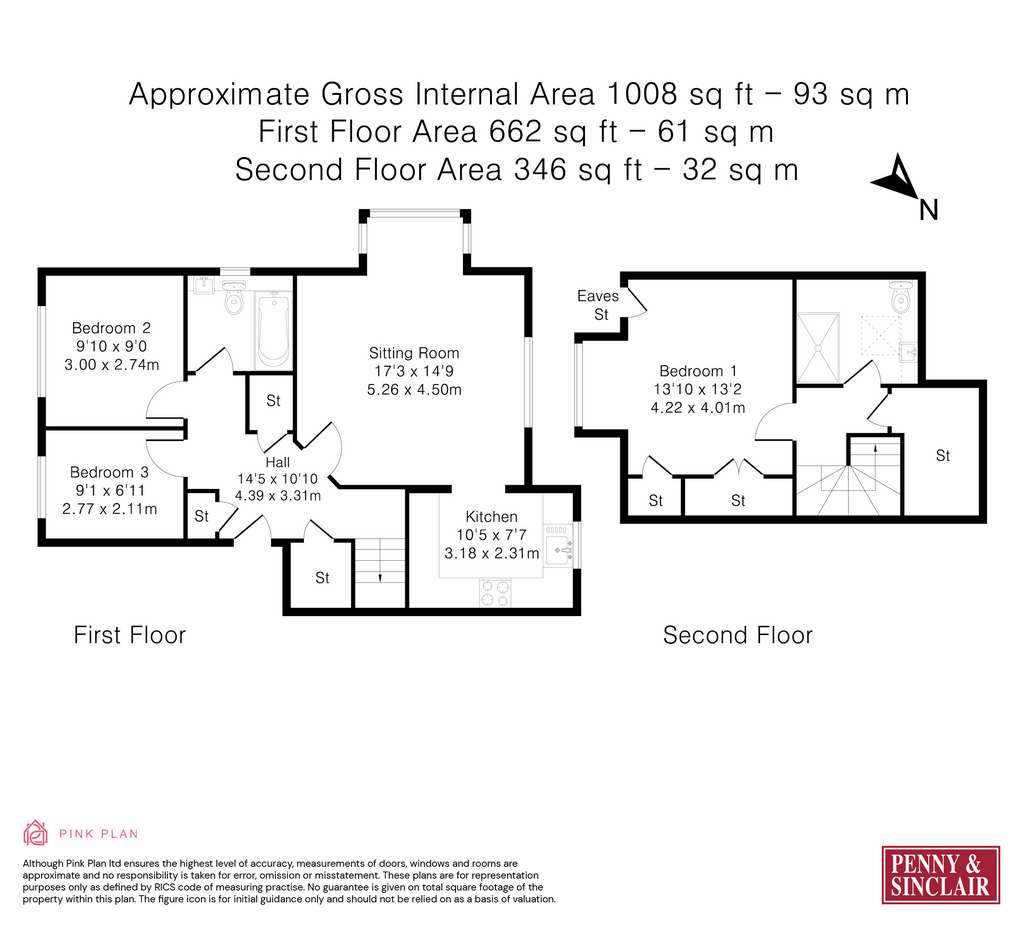 3 bedroom flat to rent - floorplan