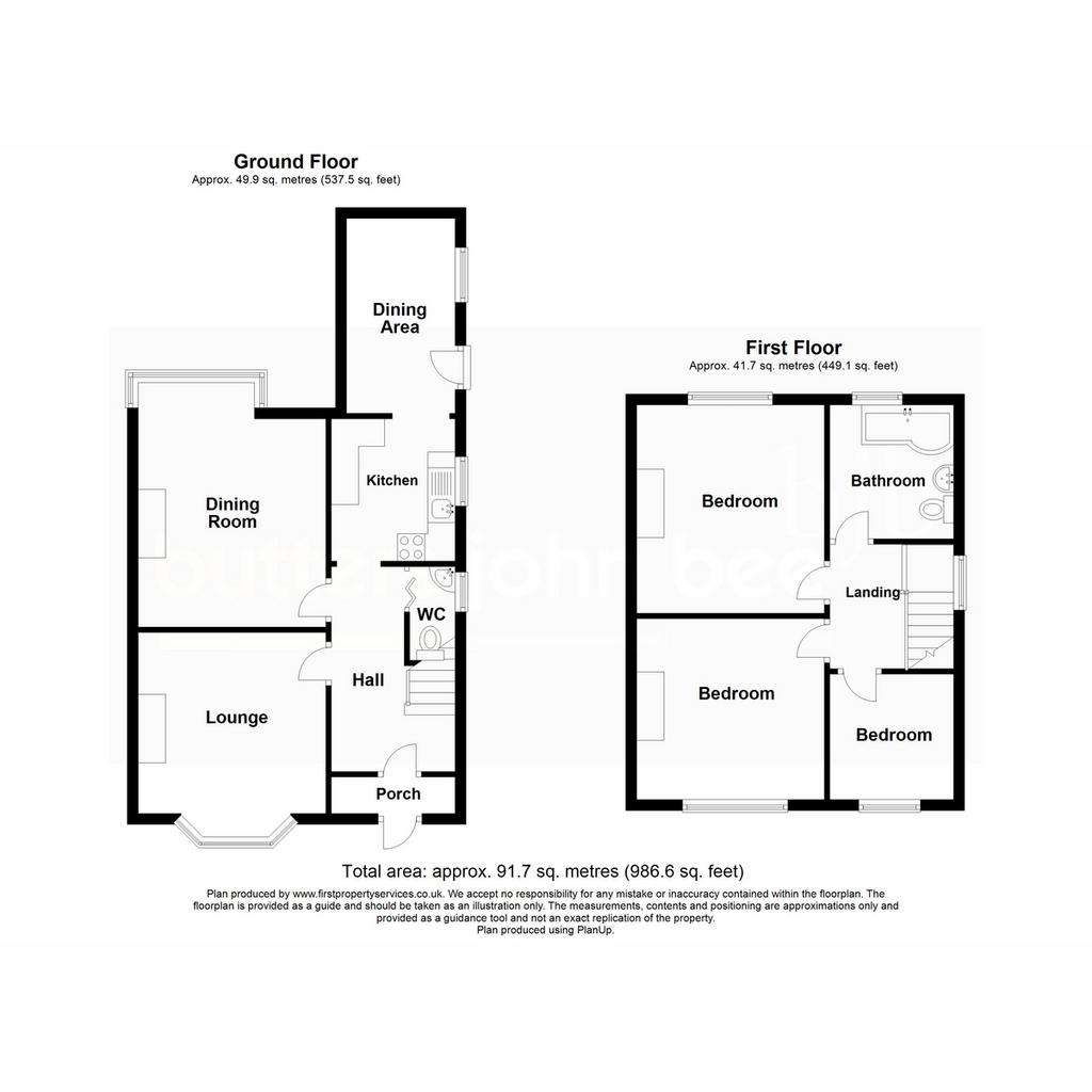 3 bedroom semi-detached house for sale - floorplan