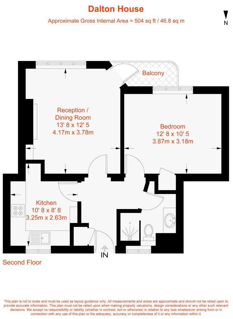 1 bedroom flat for sale - floorplan