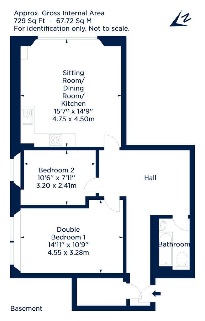 2 bedroom flat for sale - floorplan