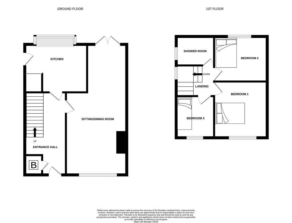 3 bedroom semi-detached house for sale - floorplan