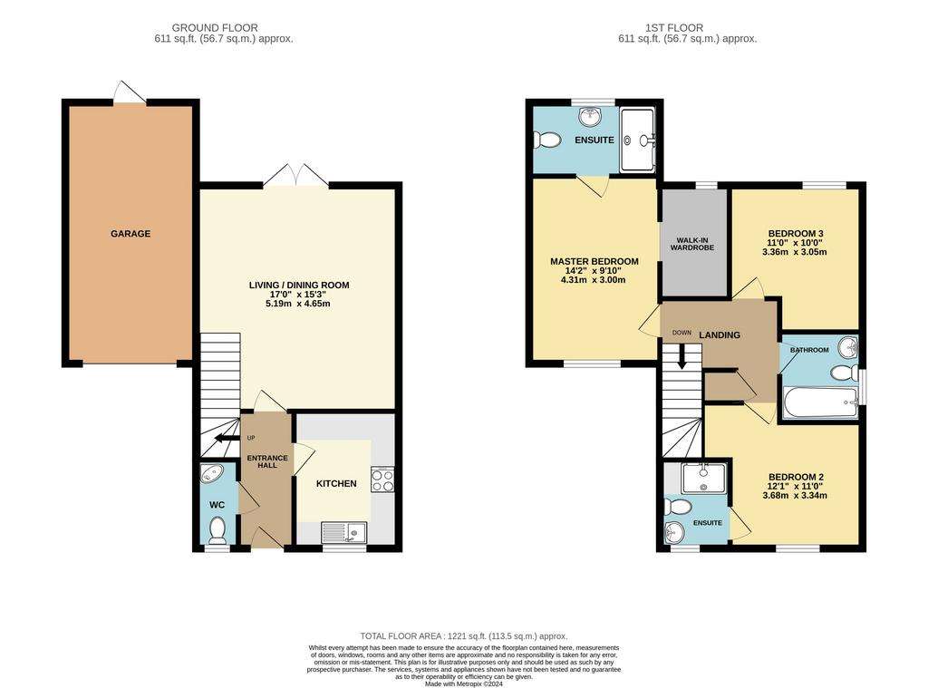 3 bedroom semi-detached house for sale - floorplan