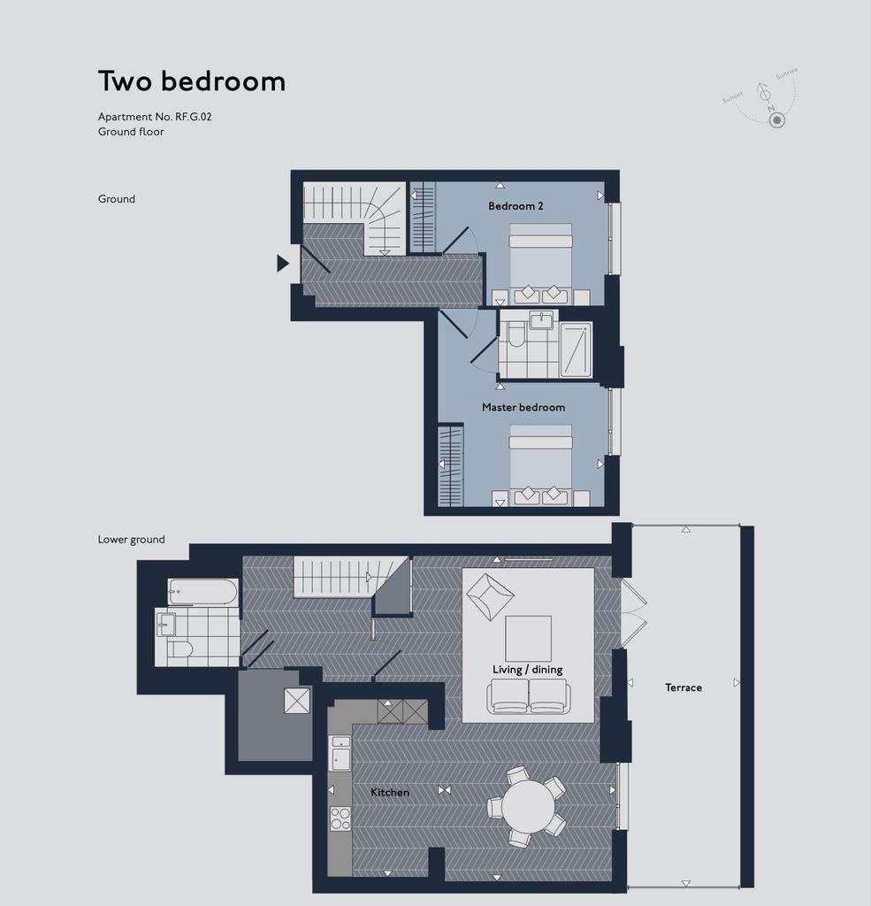 2 bedroom flat to rent - floorplan